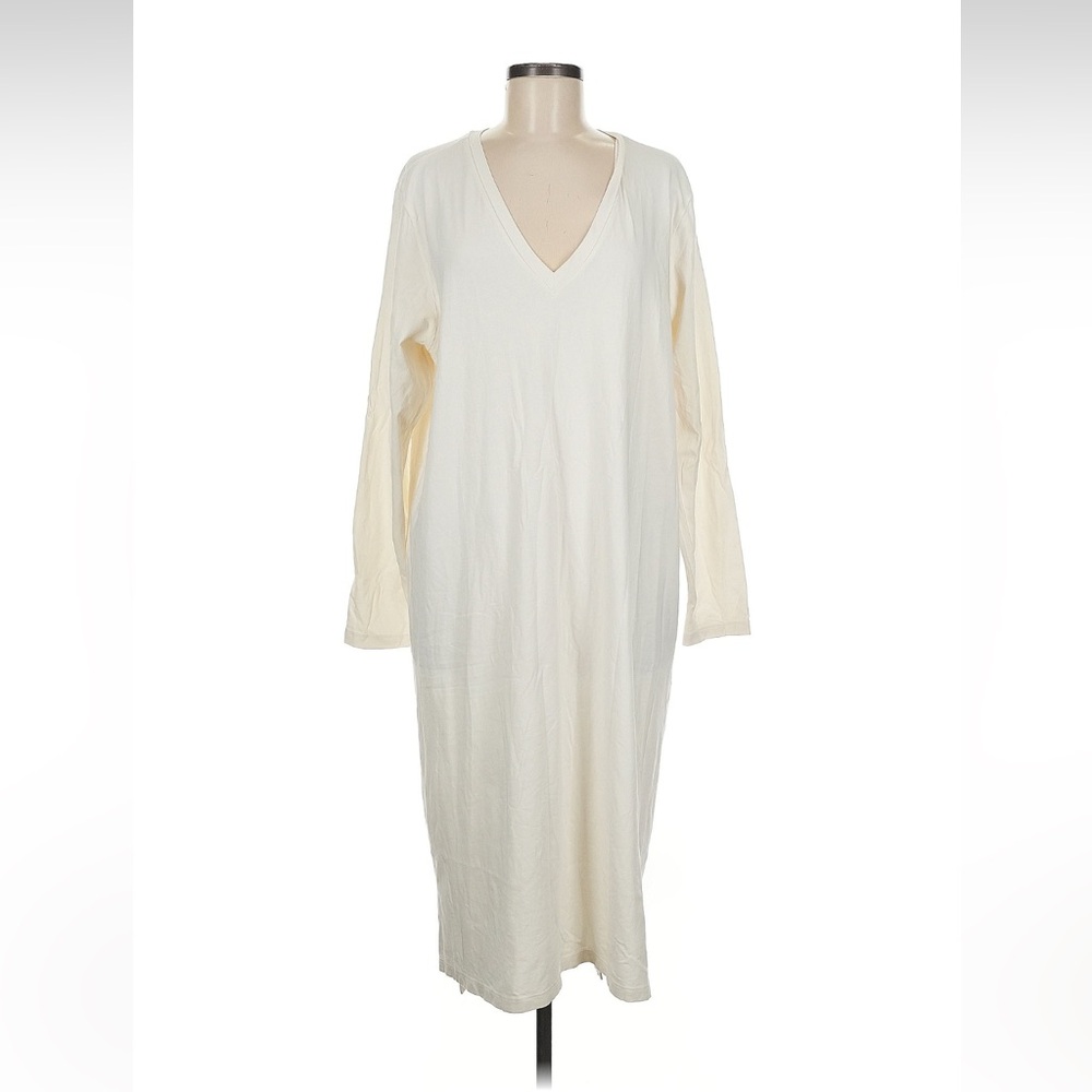 Universal Standard t-shirt Dress Daydress Ivory White Size M 18-20 Long-sleeve
